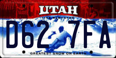 UT license plate D627FA