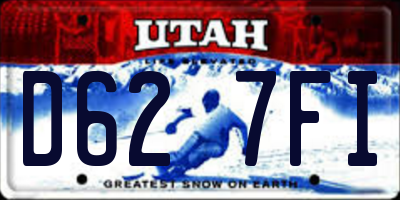 UT license plate D627FI