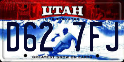 UT license plate D627FJ