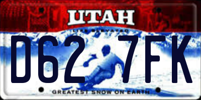 UT license plate D627FK