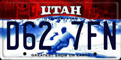UT license plate D627FN