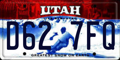 UT license plate D627FQ