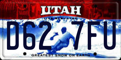 UT license plate D627FU