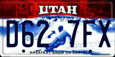 UT license plate D627FX