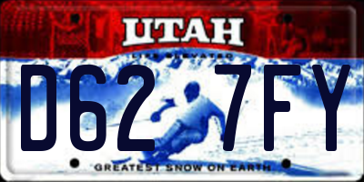 UT license plate D627FY
