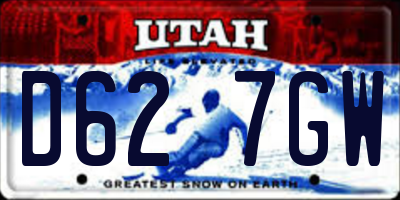 UT license plate D627GW