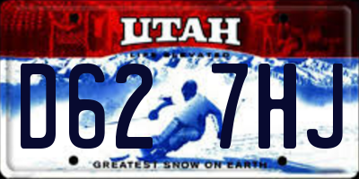 UT license plate D627HJ