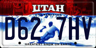 UT license plate D627HV