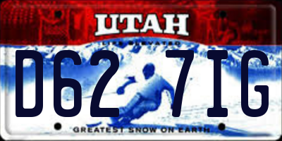 UT license plate D627IG