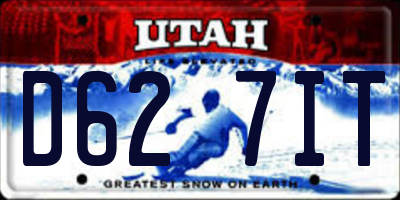 UT license plate D627IT