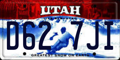 UT license plate D627JI