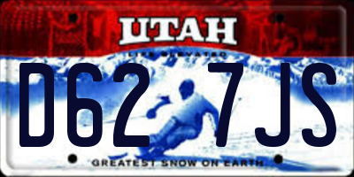 UT license plate D627JS