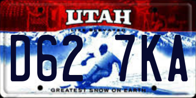 UT license plate D627KA