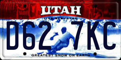 UT license plate D627KC