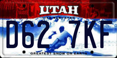 UT license plate D627KF