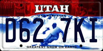 UT license plate D627KI