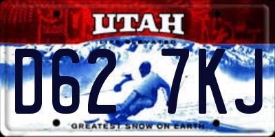 UT license plate D627KJ