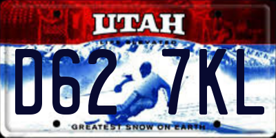 UT license plate D627KL