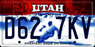 UT license plate D627KV
