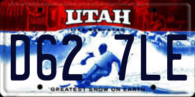 UT license plate D627LE