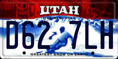 UT license plate D627LH