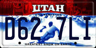 UT license plate D627LI