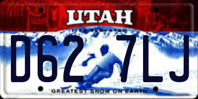 UT license plate D627LJ