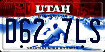 UT license plate D627LS