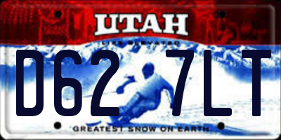 UT license plate D627LT
