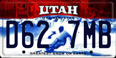 UT license plate D627MB