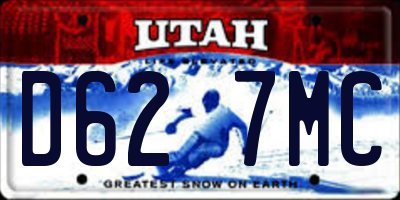 UT license plate D627MC
