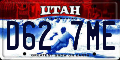 UT license plate D627ME