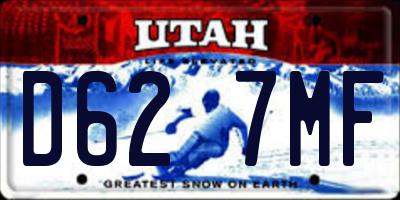 UT license plate D627MF