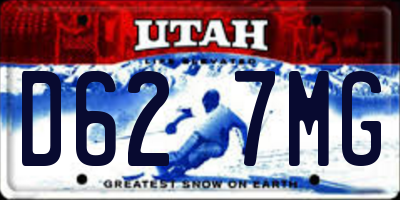 UT license plate D627MG