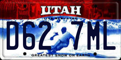 UT license plate D627ML