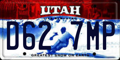 UT license plate D627MP