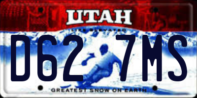 UT license plate D627MS