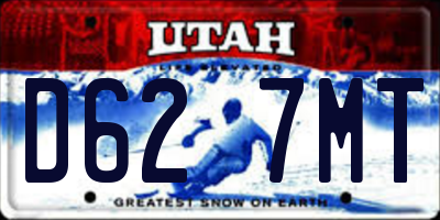 UT license plate D627MT