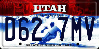 UT license plate D627MV