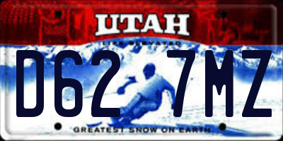 UT license plate D627MZ