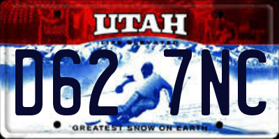 UT license plate D627NC