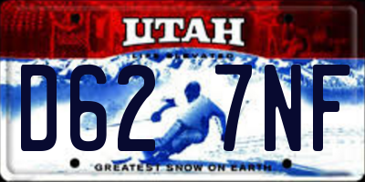 UT license plate D627NF