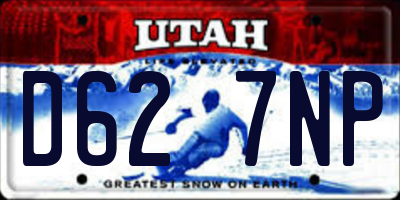 UT license plate D627NP
