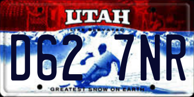 UT license plate D627NR