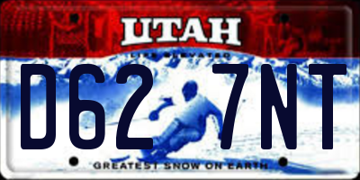 UT license plate D627NT