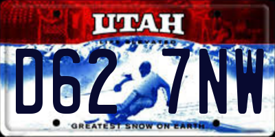 UT license plate D627NW