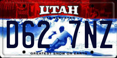 UT license plate D627NZ