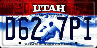 UT license plate D627PI