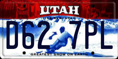 UT license plate D627PL