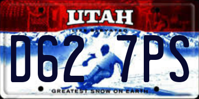 UT license plate D627PS